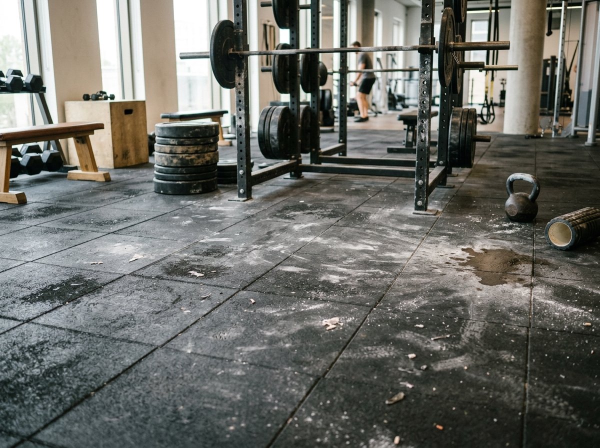 Before, Gym Floor & Equipment Deep Clean